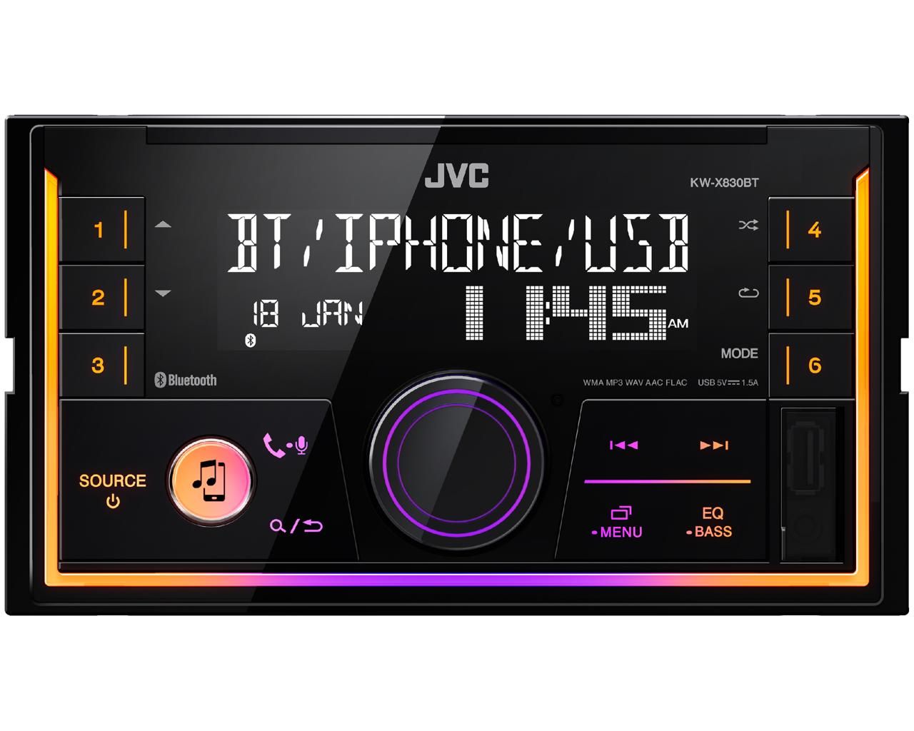 USB - ресивер JVC KW-X830BT 2DIN - фото